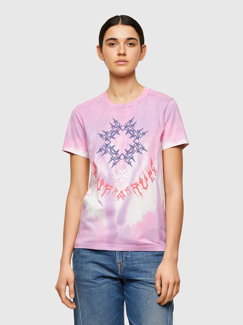 Camisetas Diesel T-Sily-A12 Mulher - Rosa PENAG-2948